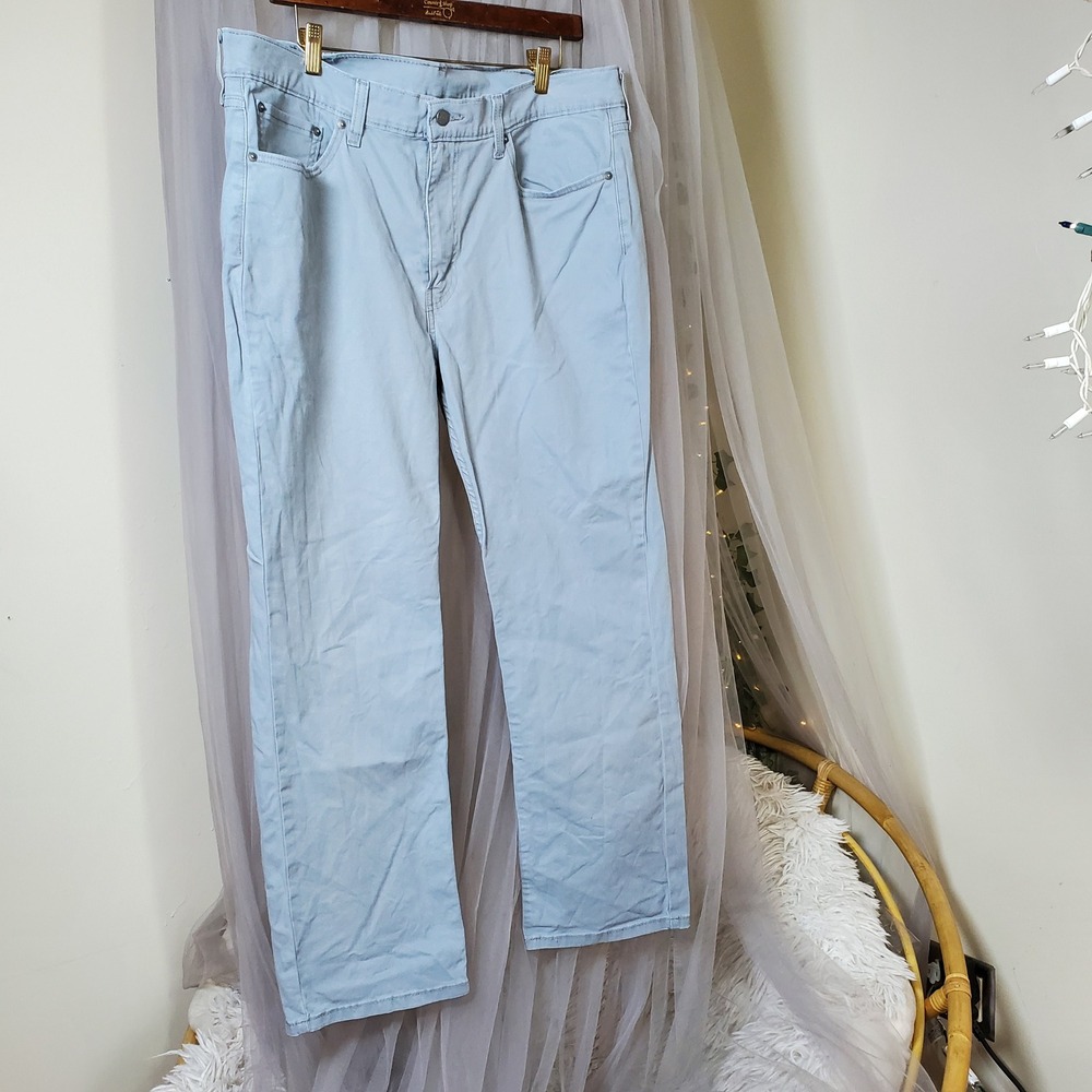 Levis 514 Jeans Sz 38 Lt Wash Regular Fit Straight Leg Denim Western Fits 40x29